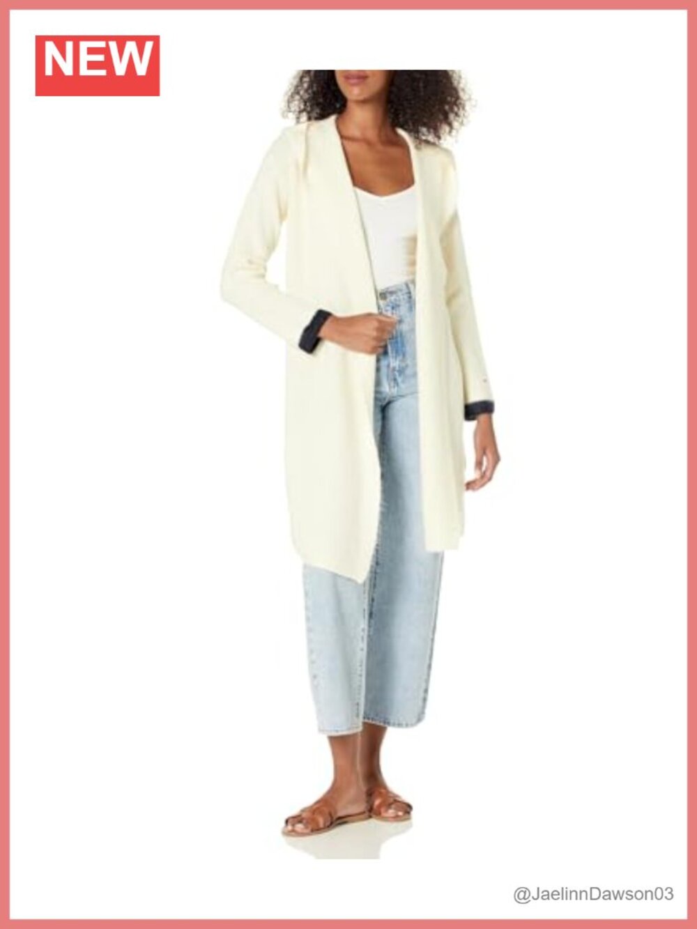 Hooded Flyaway Cardigan Loose Fit Long Sleeve Knit Sweater